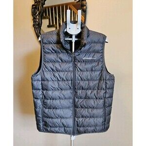 Eddie Bauer EB 650 Down Puffer Vest Mens L Gray Cirruslite Water Resistant